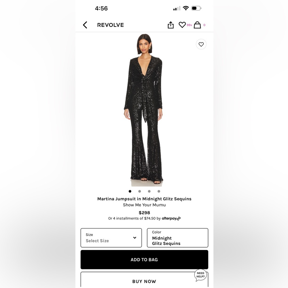 Martina jumpsuit in midnight glitz sequins
